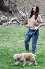 MINKA KELLY Out with Her Dog in Los Angeles 11/01/2016