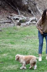 MINKA KELLY Out with Her Dog in Los Angeles 11/01/2016