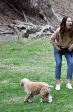MINKA KELLY Out with Her Dog in Los Angeles 11/01/2016