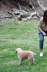 MINKA KELLY Out with Her Dog in Los Angeles 11/01/2016