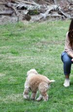 MINKA KELLY Out with Her Dog in Los Angeles 11/01/2016
