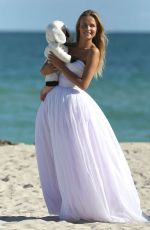 NATASHA POLY on the Set of a Photoshoot in Miami 11/04/2016 
