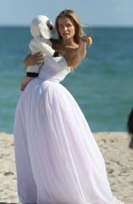 NATASHA POLY on the Set of a Photoshoot in Miami 11/04/2016 
