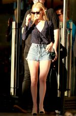 NICOLA PELTZ in Jeans Shorts at Barney