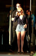 NICOLA PELTZ in Jeans Shorts at Barney