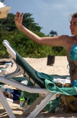 OLIVIA BUCKLAND in Bikini on the Beach in Barbados 11/01/2016