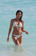 PADMA LAKSHMI in Bikini at a Beach in Miami 11/19/2016