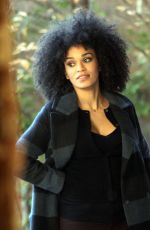 PEARL THUSI on the Set of Quantico in New York 11/04/2016