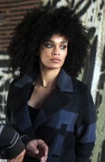 PEARL THUSI on the Set of Quantico in New York 11/04/2016