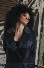 PEARL THUSI on the Set of Quantico in New York 11/04/2016