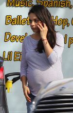 Pregnant MILA KUNIS Out and About in Studio City 11/15/2016