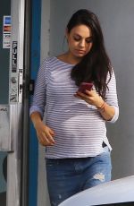 Pregnant MILA KUNIS Out and About in Studio City 11/15/2016
