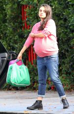 Pregnant MILA KUNIS Out in Studio City 11/21/2016