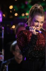 RACHEL PLATTEN Performs at The Grove Christmas with Seth MacFarlane in Los Angeles 11/14/2016