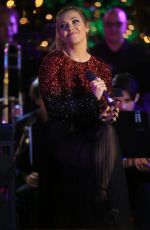 RACHEL PLATTEN Performs at The Grove Christmas with Seth MacFarlane in Los Angeles 11/14/2016