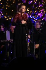 RACHEL PLATTEN Performs at The Grove Christmas with Seth MacFarlane in Los Angeles 11/14/2016