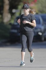 REESE WITHERSPOON in Tight Out Jogging in Brentwood 11/10/2016