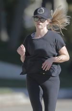 REESE WITHERSPOON in Tight Out Jogging in Brentwood 11/10/2016