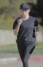 REESE WITHERSPOON in Tight Out Jogging in Brentwood 11/10/2016