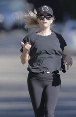 REESE WITHERSPOON in Tight Out Jogging in Brentwood 11/10/2016