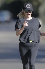 REESE WITHERSPOON in Tight Out Jogging in Brentwood 11/10/2016