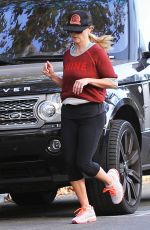 REESE WITHERSPOON Out Jogging in Brentwood 11/17/2016