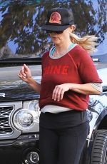 REESE WITHERSPOON Out Jogging in Brentwood 11/17/2016