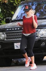 REESE WITHERSPOON Out Jogging in Brentwood 11/17/2016