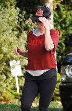 REESE WITHERSPOON Out Jogging in Brentwood 11/17/2016