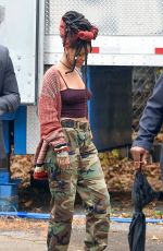RIHANNA on the Set of 