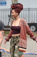 RIHANNA on the Set of 