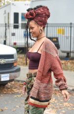 RIHANNA on the Set of 