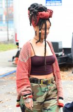RIHANNA on the Set of 
