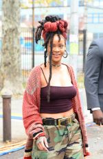 RIHANNA on the Set of 