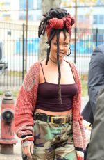 RIHANNA on the Set of 