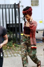 RIHANNA on the Set of 