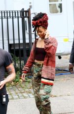 RIHANNA on the Set of 