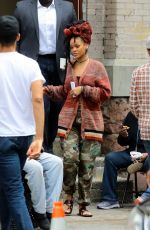 RIHANNA on the Set of 