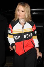 RITA ORA Arrives at Adidas Dinner in London 11/23/2016