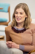 ROSAMUND PIKE at Lorraine TV Show in London 11/23/2016