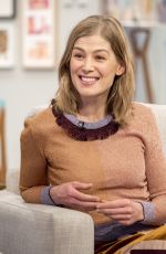 ROSAMUND PIKE at Lorraine TV Show in London 11/23/2016