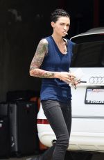 RUBY ROSE Showing Her Tatooed Arms in Los Angeles 10/06/2016