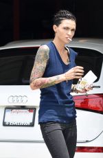 RUBY ROSE Showing Her Tatooed Arms in Los Angeles 10/06/2016