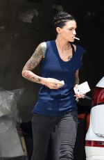 RUBY ROSE Showing Her Tatooed Arms in Los Angeles 10/06/2016