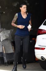 RUBY ROSE Showing Her Tatooed Arms in Los Angeles 10/06/2016