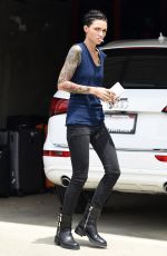 RUBY ROSE Showing Her Tatooed Arms in Los Angeles 10/06/2016