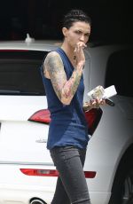 RUBY ROSE Showing Her Tatooed Arms in Los Angeles 10/06/2016