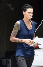 RUBY ROSE Showing Her Tatooed Arms in Los Angeles 10/06/2016