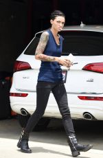 RUBY ROSE Showing Her Tatooed Arms in Los Angeles 10/06/2016