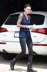 RUBY ROSE Showing Her Tatooed Arms in Los Angeles 10/06/2016